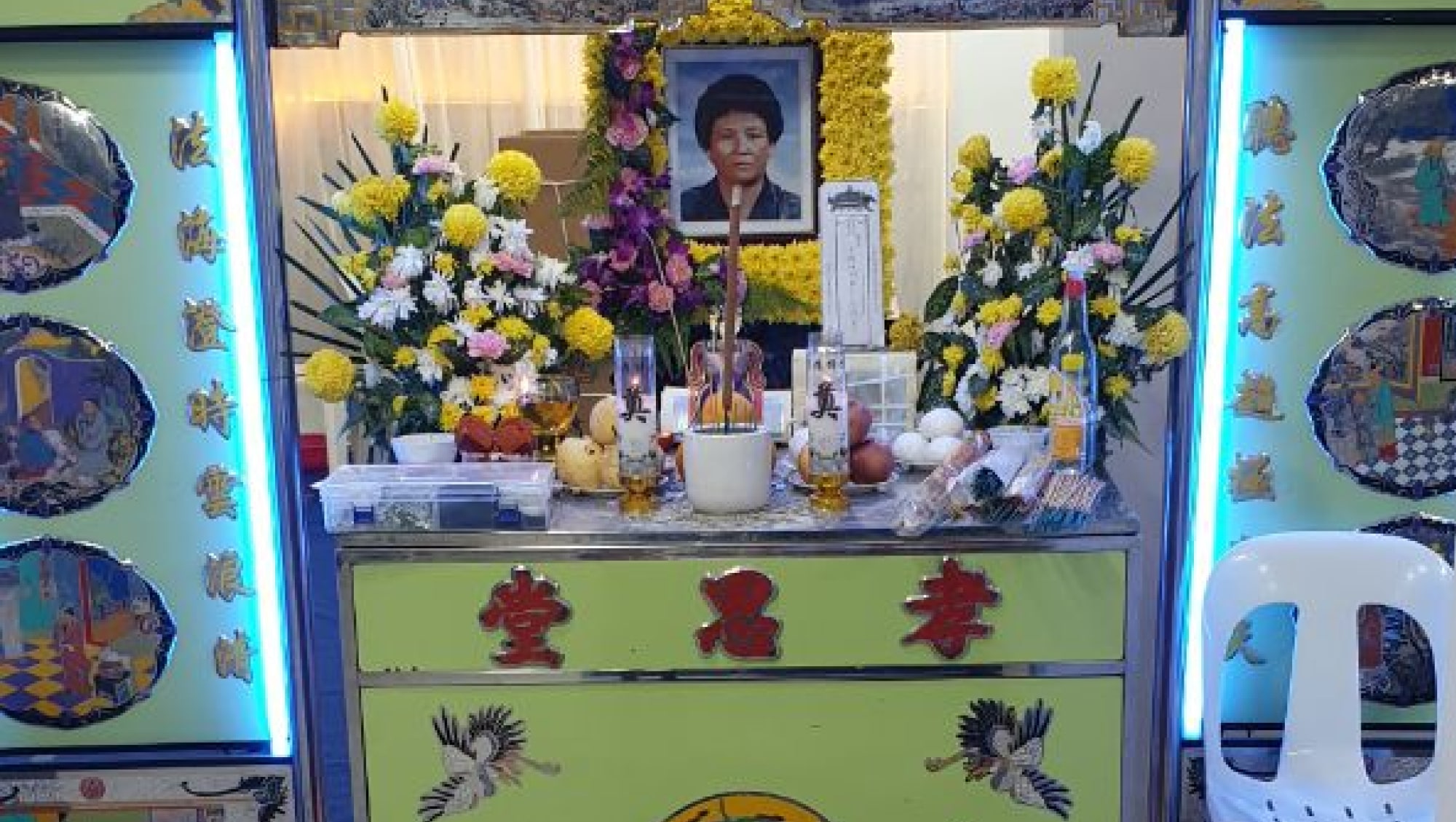 Altar Setup and Food Offerings